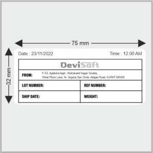 75MM X 32MM LABEL – 1UP